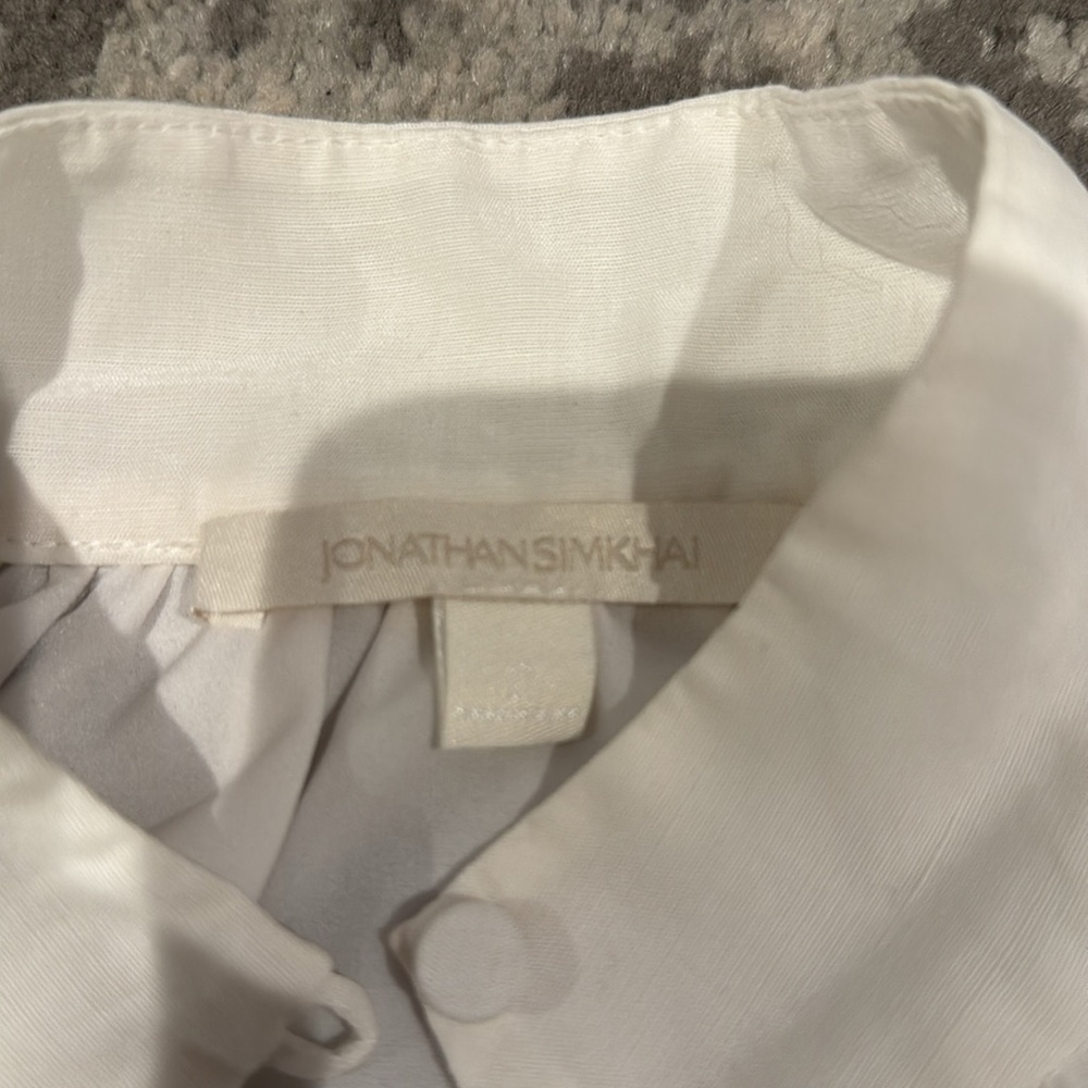 Jonathan Simkhai White Ruffle Blouse - Picture 4 of 4